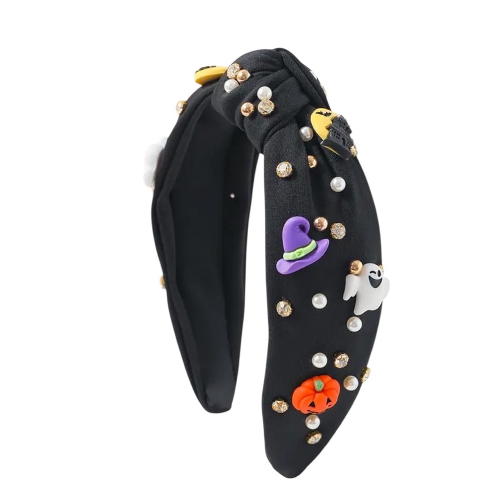 Black Halloween Embellished Headband